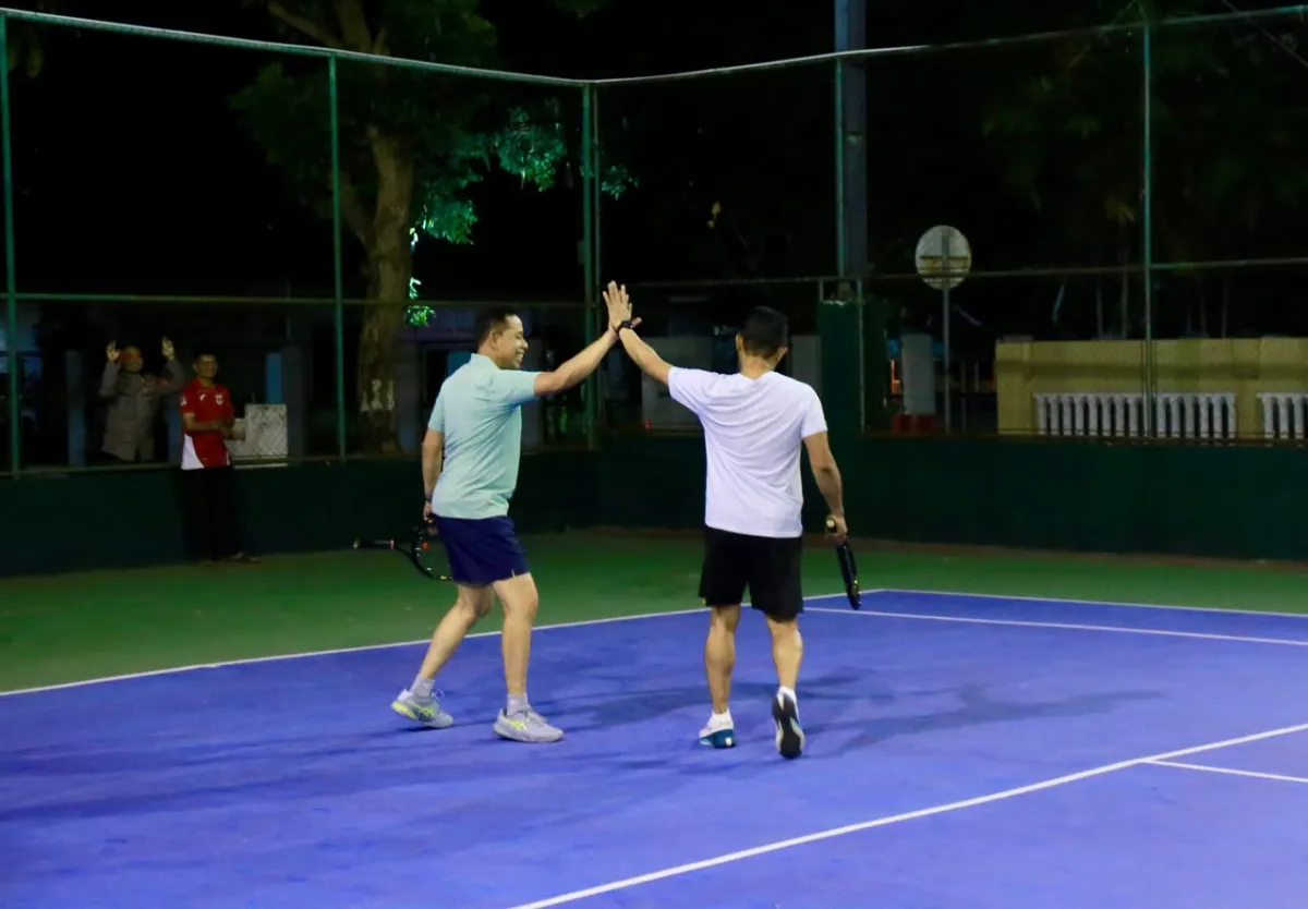 Gelaran Night Open Tennis Championship 2026 di Lapangan Hardcourt Mako Polda NTB